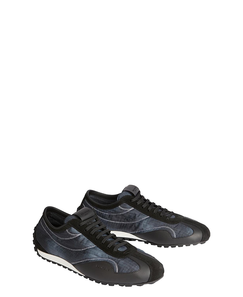Balmain Racing Low Trainers in Nylon and Leather