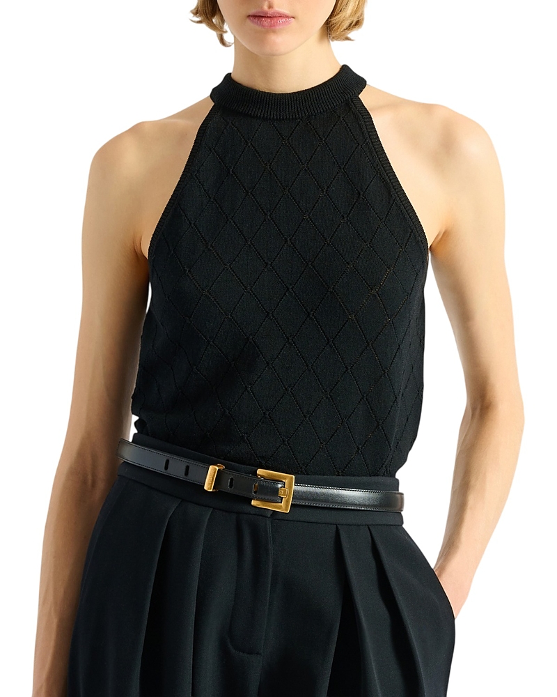 Balmain Anthem Belt 2Cm-Calfskin