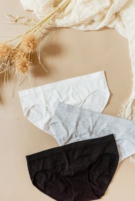 Comfy Undies Cotton Stretch Bikini | Blk, Gry, Wht |3 pack - thumbnail 6