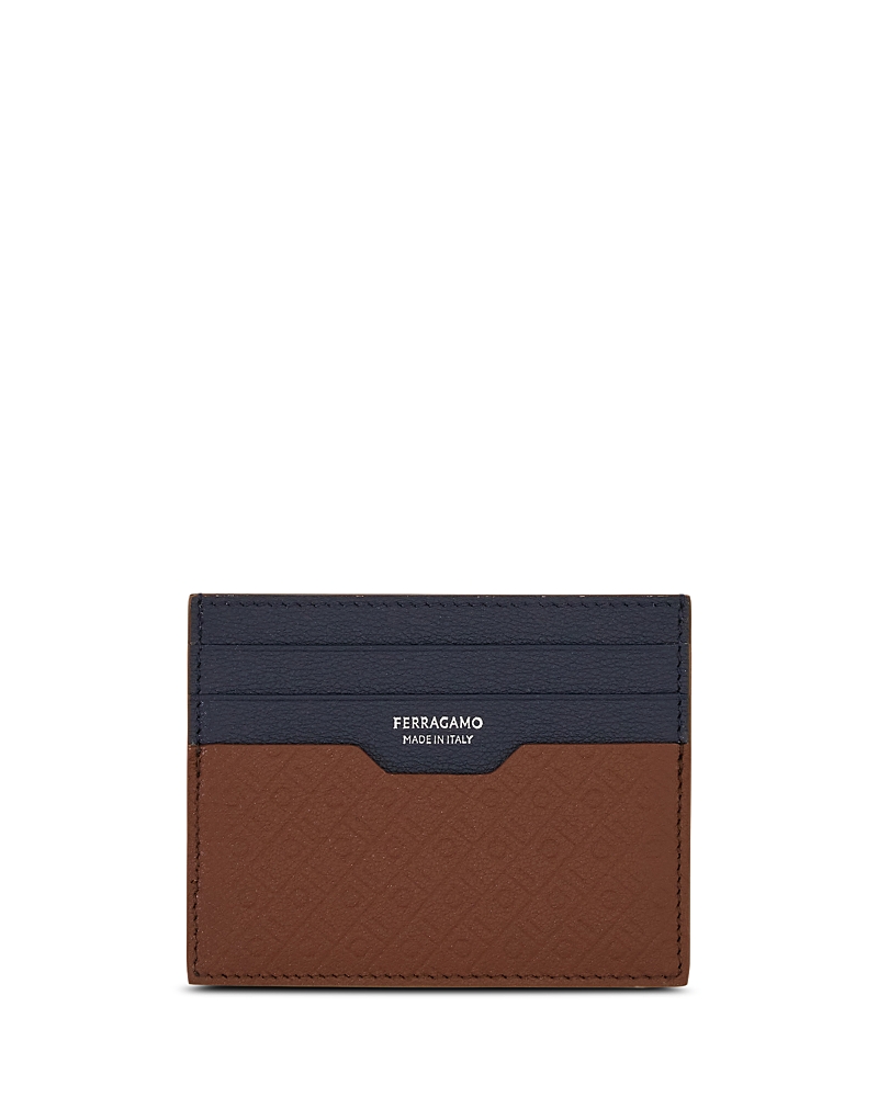 Ferragamo Mini Embossed Monogram Credit Card Holder · OS