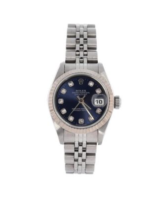  Oyster Perpetual Datejust Automatic Watch in Stainless Steel and White Gold with Diamond Markers 26mm