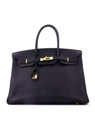 Birkin 35 Handbag Black Togo with Gold Hardware