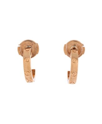  Small Love Hoop Earrings 18K Rose Gold