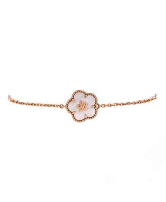  Lucky Spring Plum Blossom Bracelet 18K Rose Gold and Mother of Pearl
