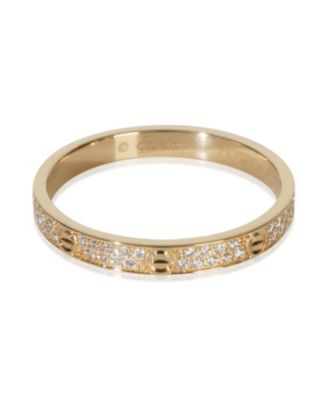  Mini Pave Love 18k Yellow Gold Ring
