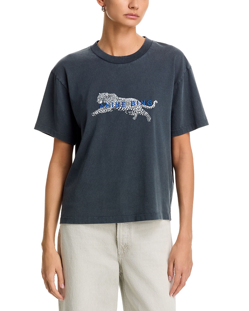Anine Bing Cade Leopard Graphic Tee