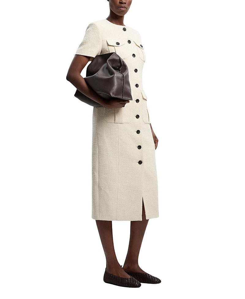 Karen Millen Textured Tweed Tailored Midi Dress