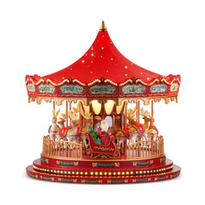 Nostalgic Deluxe Glass Embellished Carousel