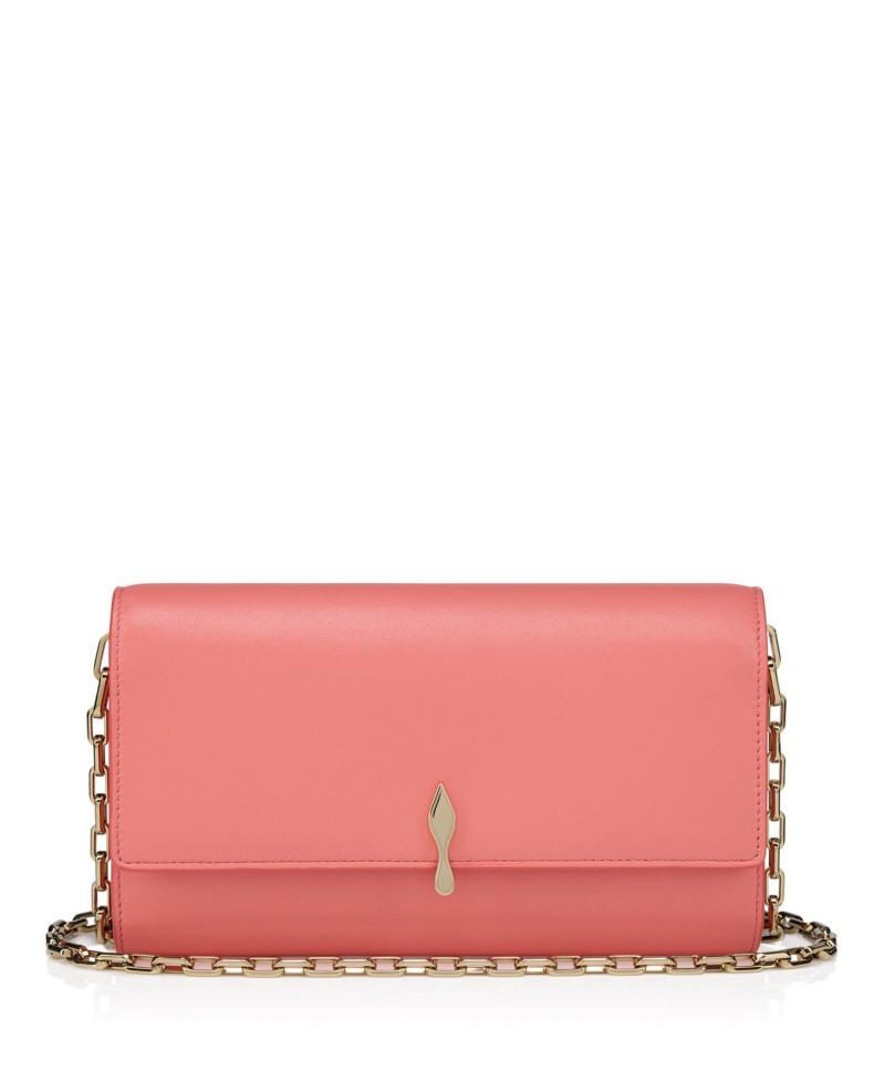 Christian Louboutin Women's Bettina Chain Wallet in Grapefruit
