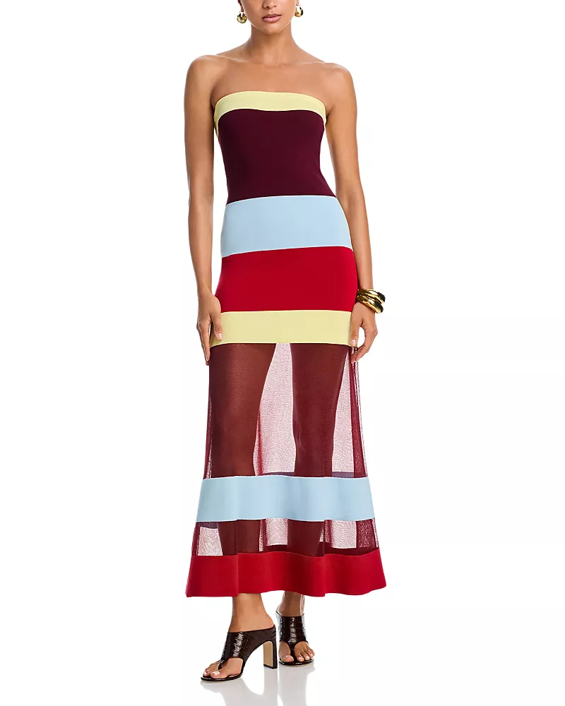 Solid & Striped The Nola Strapless Maxi Dress