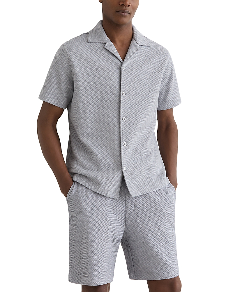 Reiss Felipe Short Sleeve Jacquard Shirt
