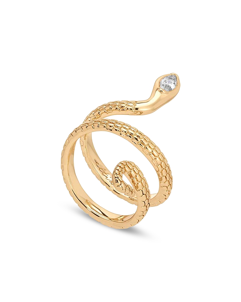 Ettika Serpentina Cubic Zirconia Snake Ring