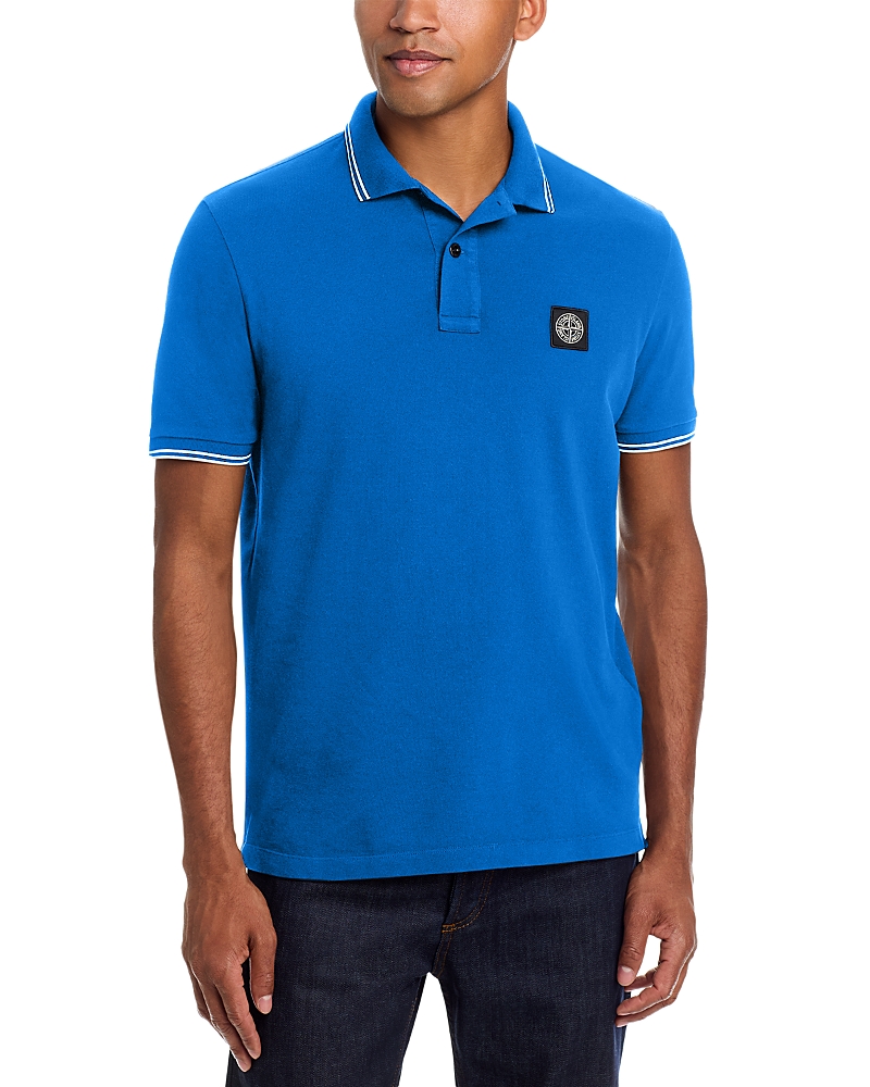 Stone Island Slim Fit Stretch Pique Tipped Polo Shirt