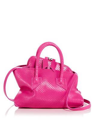 La Passeggiata Mini Snake Embossed Leather Handbag