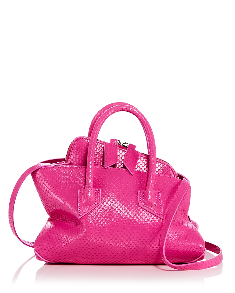 The Attico La Passeggiata Mini Snake Embossed Leather Handbag