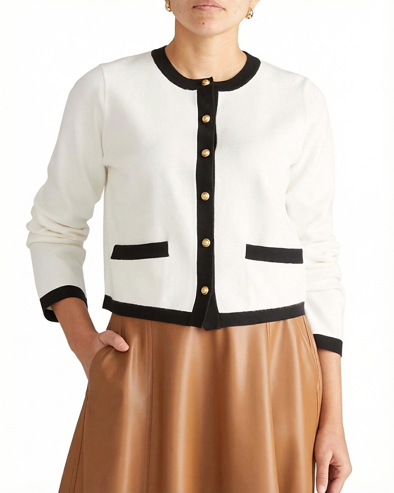 Universal Standard Women's Plus Gabrielle Button-Front Cardigan