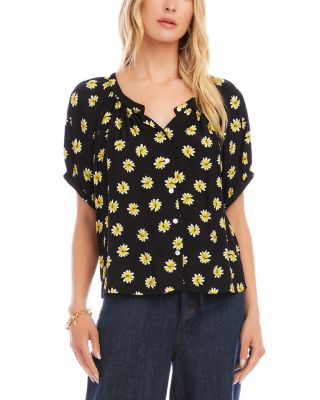 Puff Sleeve Peasant Top