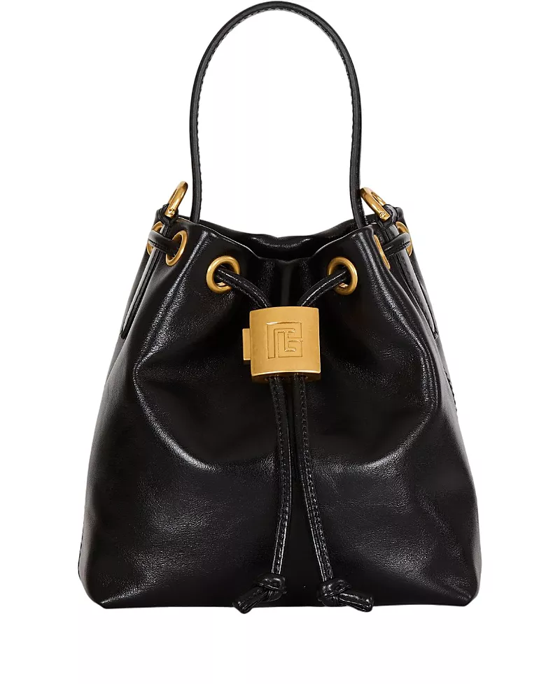 Balmain Pulse Bucket Bag in Smooth Leather