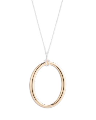 Oval Pendant Necklace, 36" 