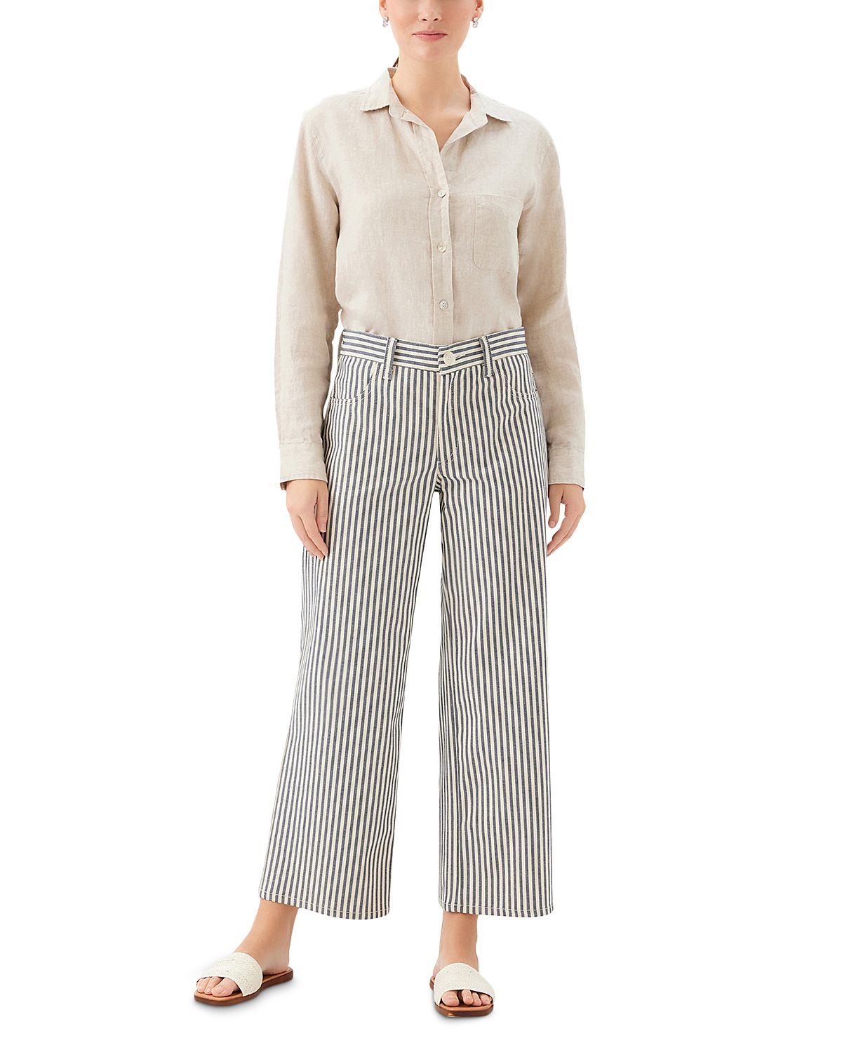 Karen Kane High Rise Cropped Straight Jeans