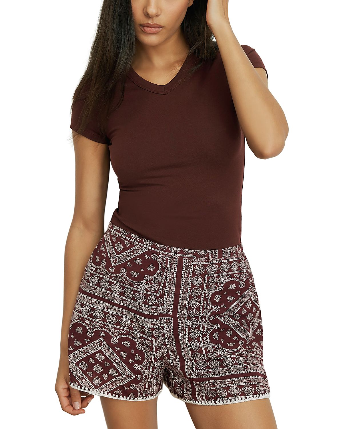 Veronica Beard Devin V Neck Tee
