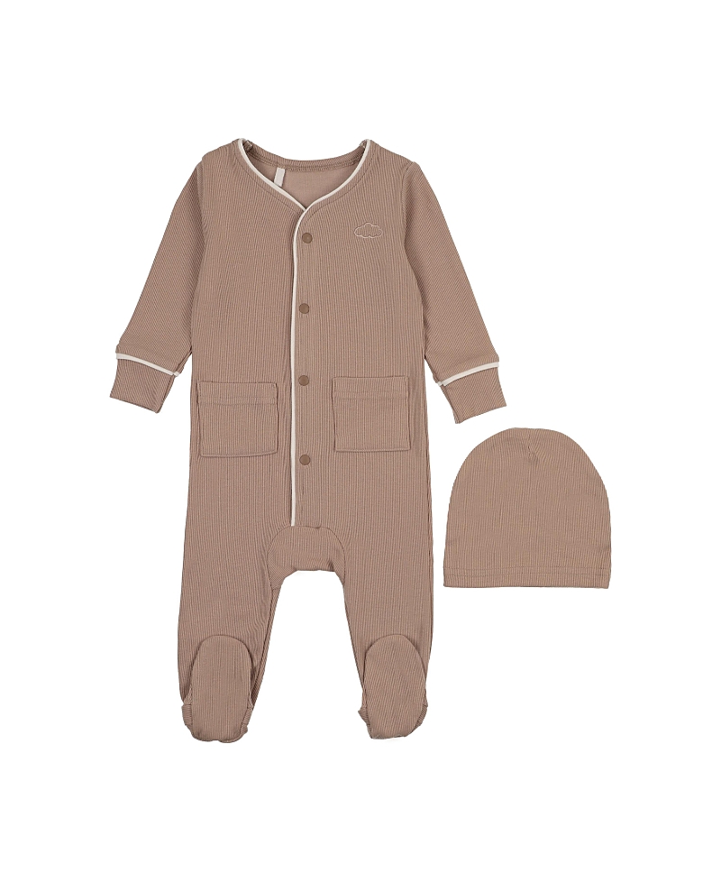 Pouf Unisex Ribbed Grandpa Footie - Baby