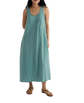 Helleborine Cotton Loose-Fit Midi Dress