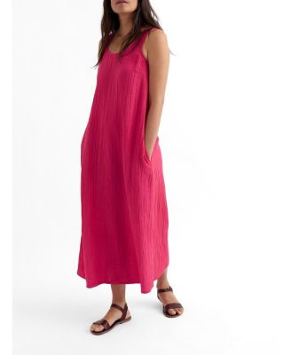 Helleborine Cotton Loose-Fit Midi Dress