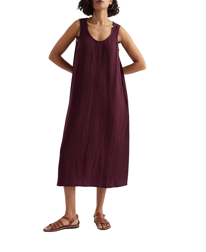 Seasalt Cornwall Helleborine Cotton Loose-Fit Midi Dress