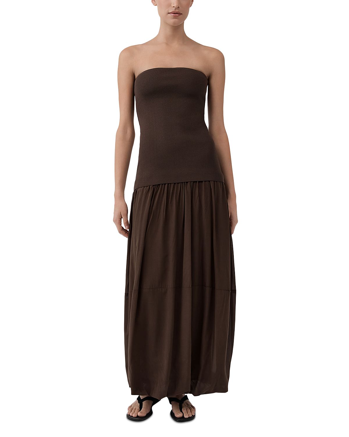 St. Agni Strapless Balloon Hem Dress