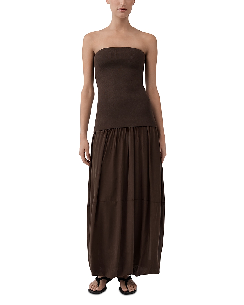 St. Agni Strapless Balloon Hem Dress