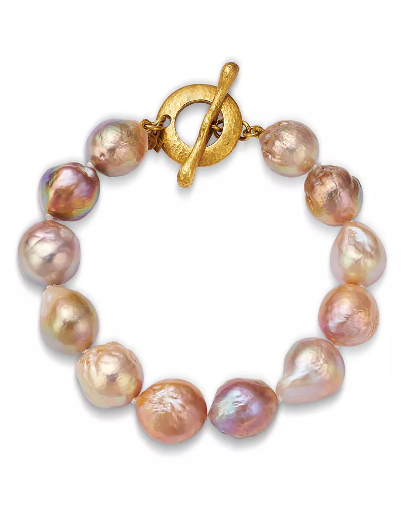 Jorge Adeler 18K Yellow Gold Sea South Sea Freshwater Pearl Bracelet
