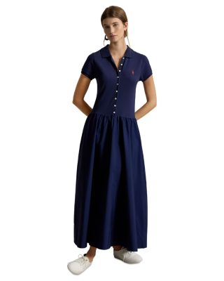 Hybrid Mesh Polo-Bodice Dress