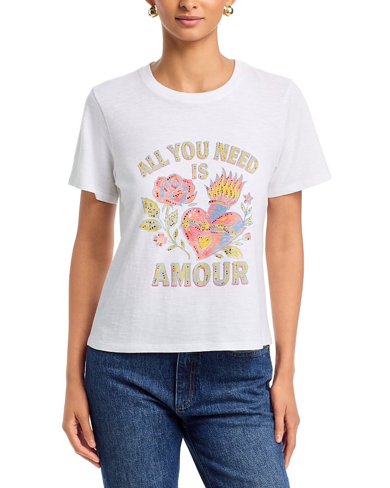 Cinq a Sept Embellished All You Need Graphic Tee
