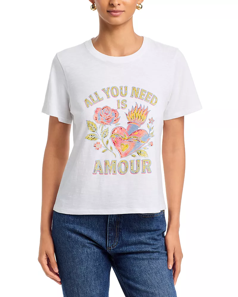 Cinq a Sept Embellished All You Need Graphic Tee
