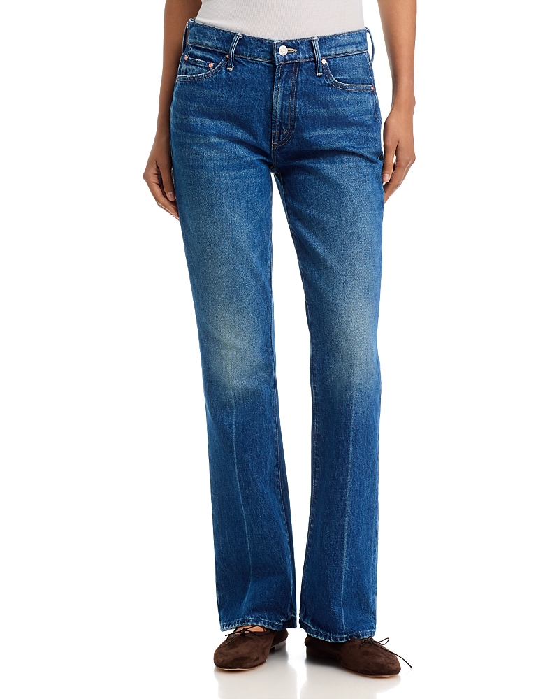 Mother The Outsider Sneak Mid Rise Bootcut Jeans in Call Me Wild
