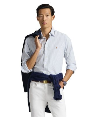 Classic Fit Long Sleeve Cotton Oxford Button Down Shirt