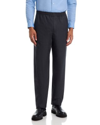 Pinstriped Wool Track Pants