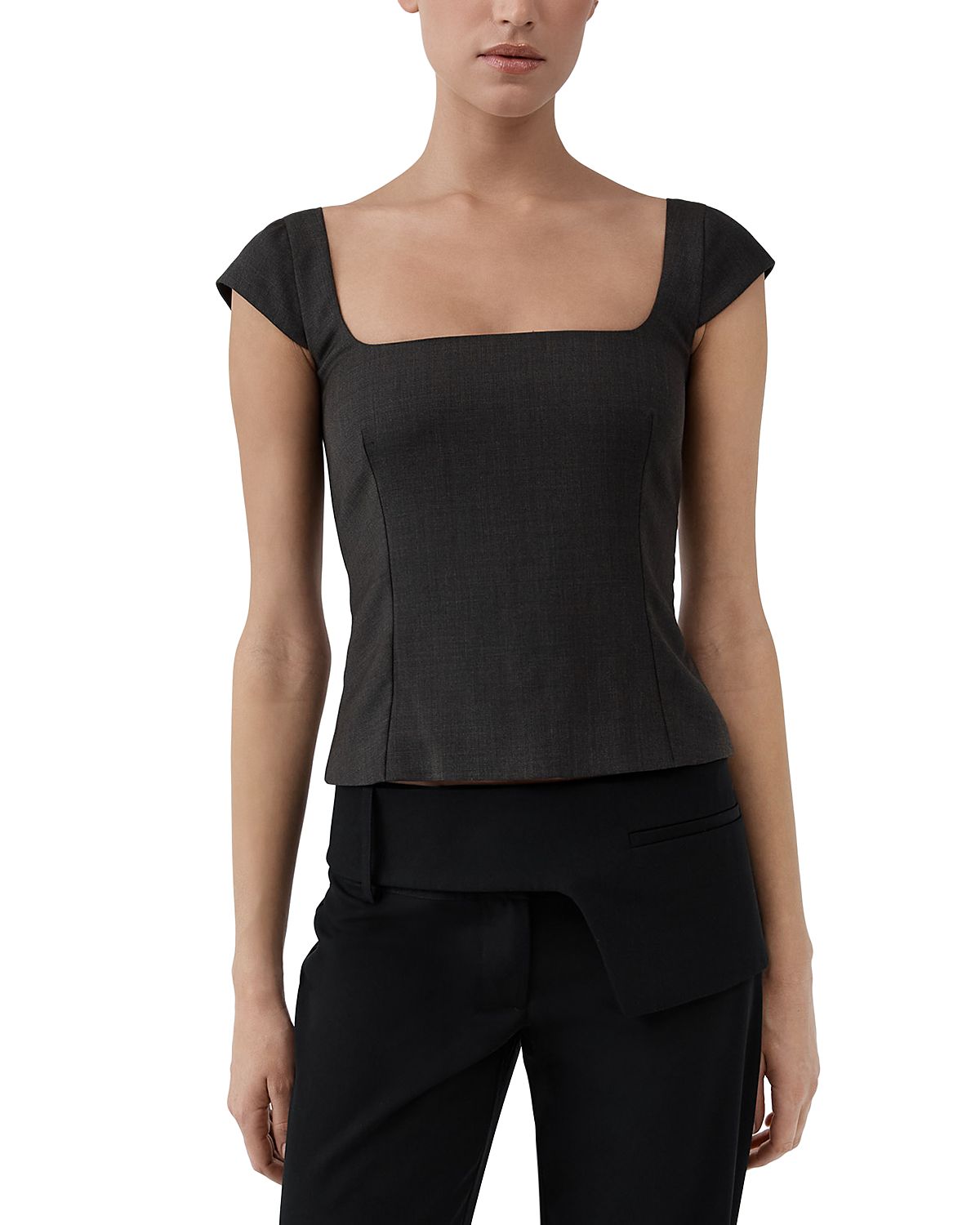 St. Agni Wool Blend Cap Sleeve Top