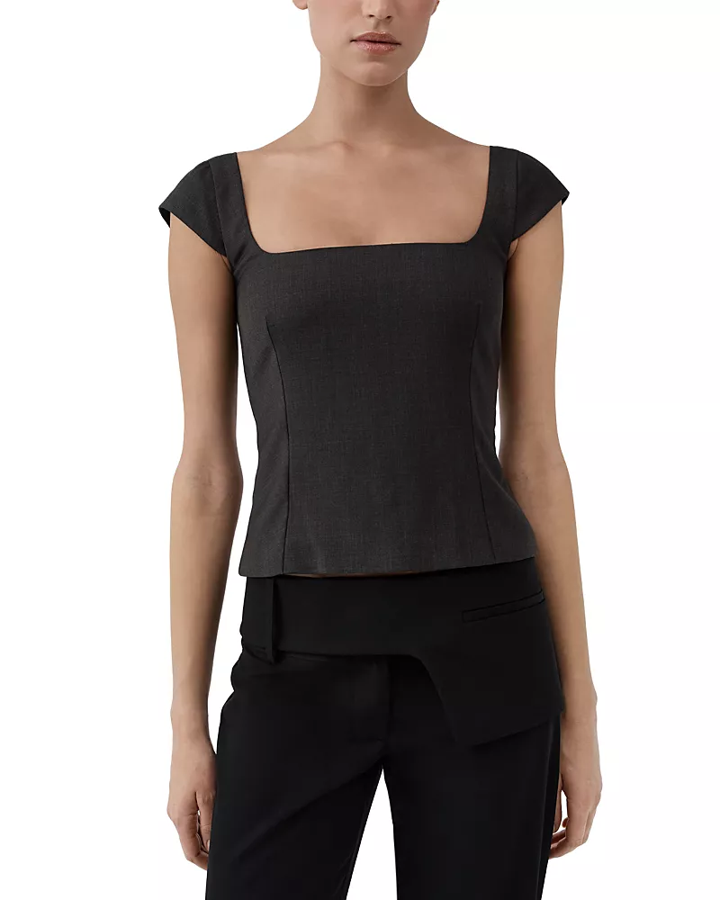 St. Agni Wool Blend Cap Sleeve Top