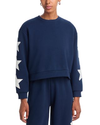 Vintage Havana Moon Grey Reverse Terry Crewneck Sweatshirt