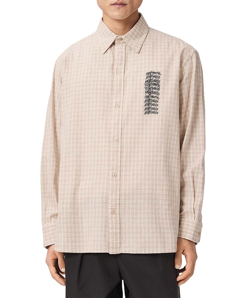 Allsaints Repeater Checked Long Sleeve Shirt