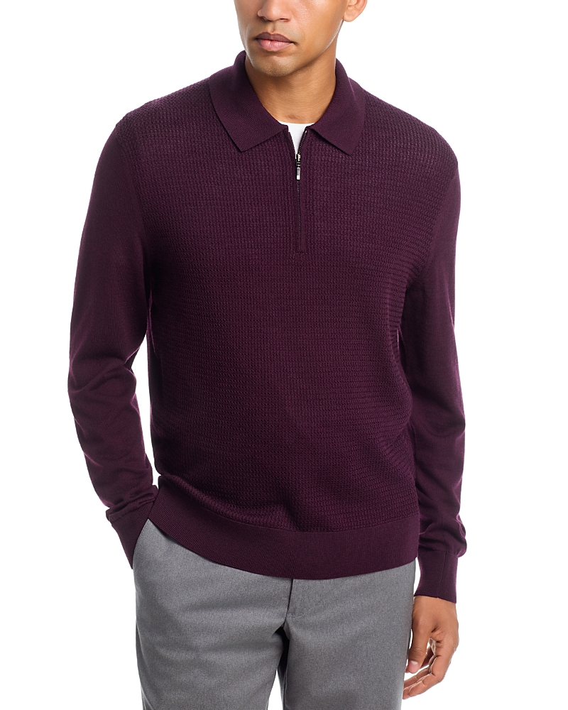 The Men's Store at Bloomingdale's Extrafine Merino Wool Zip Sweater Polo - Exclusive