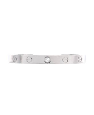  Love 1 Diamond Cuff Bracelet 18K White Gold with Diamond