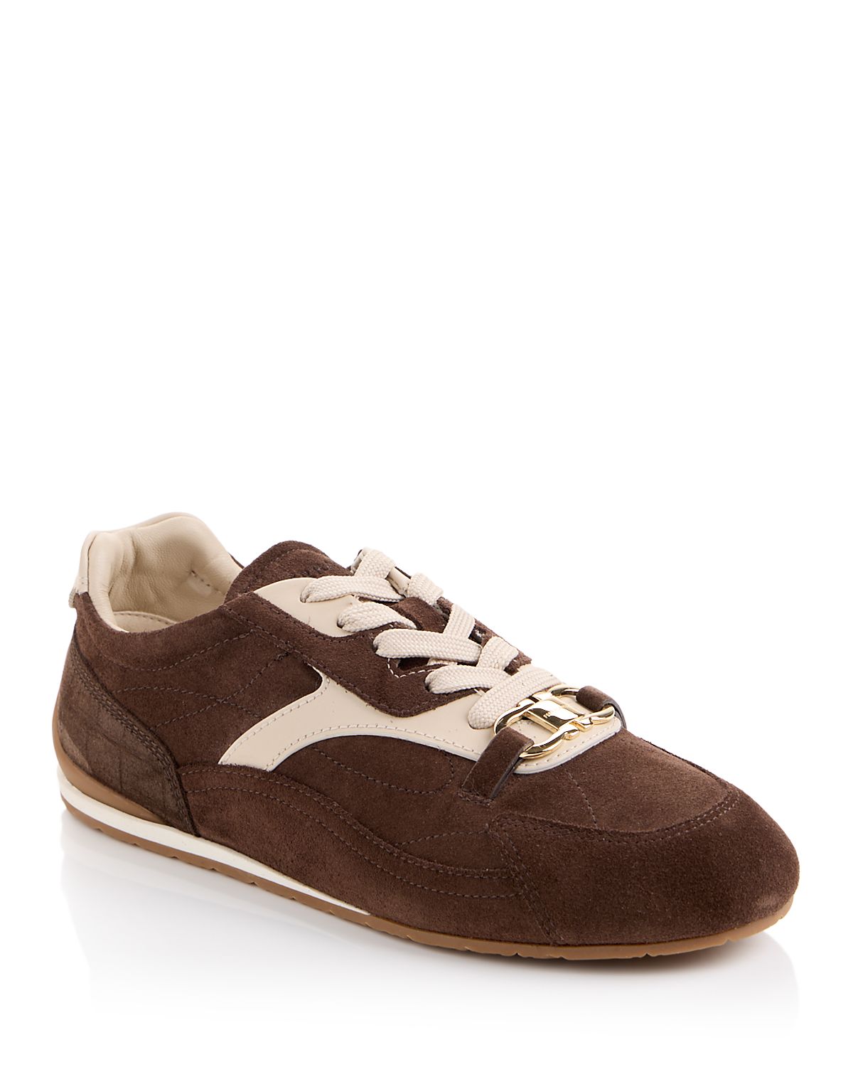 Ferragamo Women's Sophie Gancini Suede Sneakers