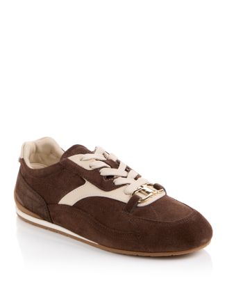 FERRAGAMO Women's Sophie Gancini Suede Sneakers | Bloomingdale's Shoes