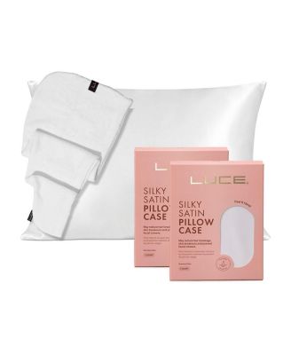 Silky Satin 2 Pillowcases & Hair Towel Wrap Bundle