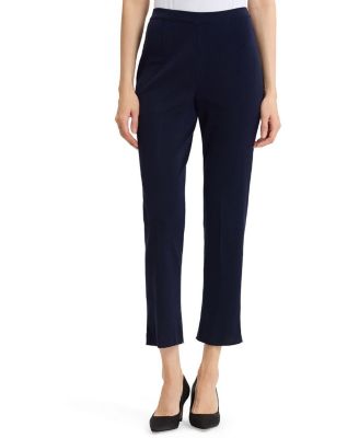 Ming Wang Knit Straight-Leg Ankle Pants