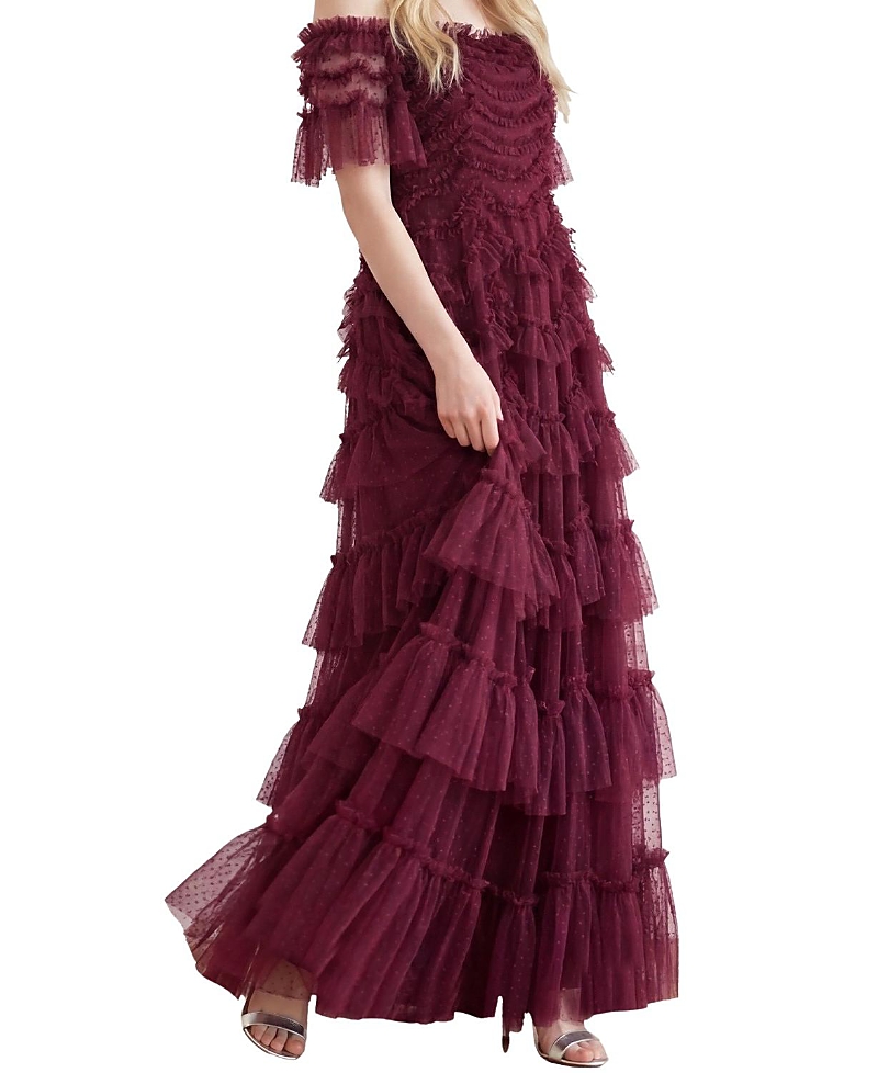 Needle & Thread Aviana Off-Shoulder Gown