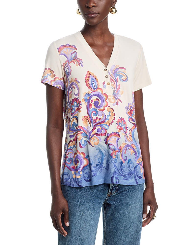 Johnny Was The Janie Favorite Button Neck Tee